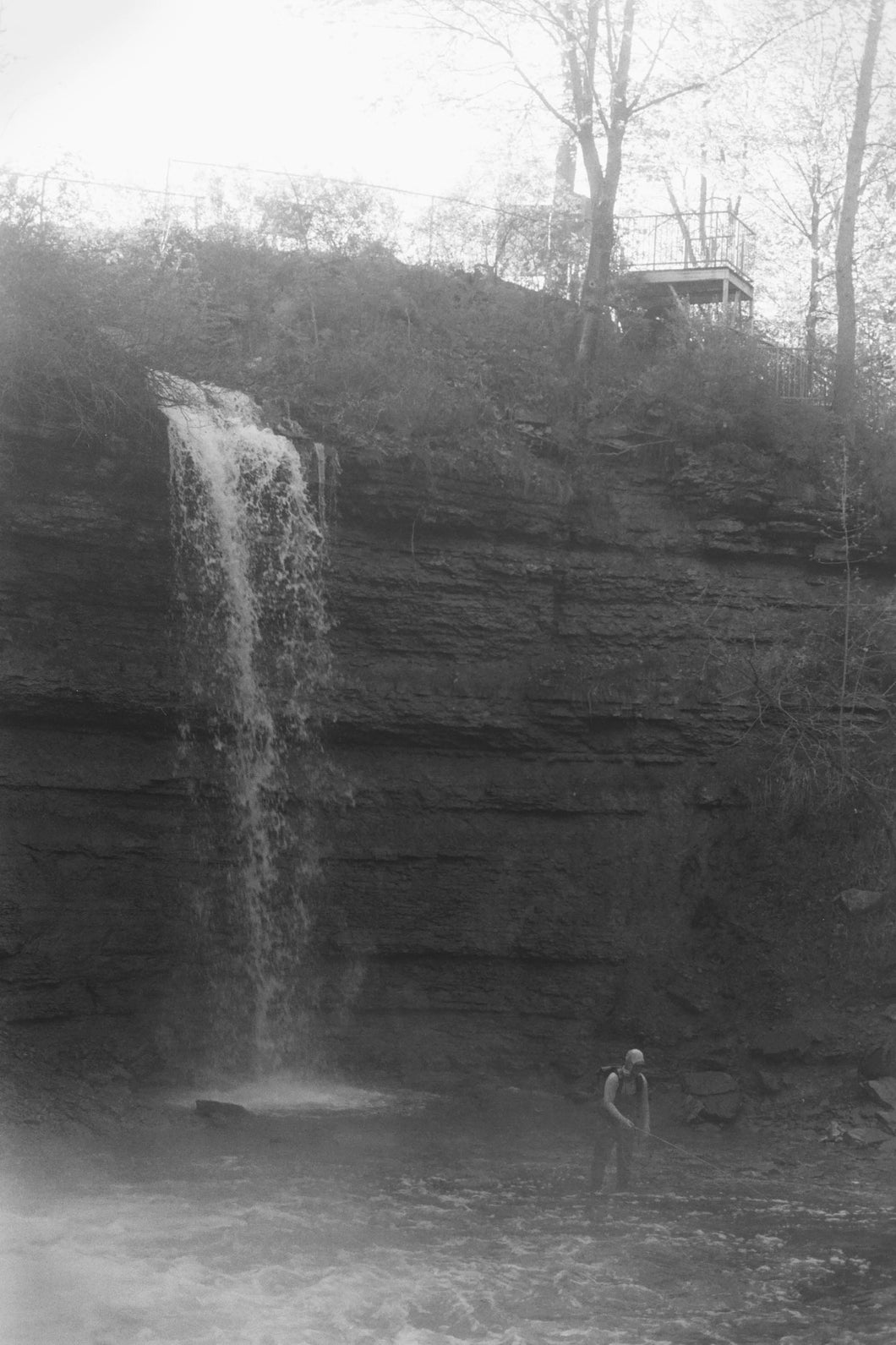 La pêche sous les chutes