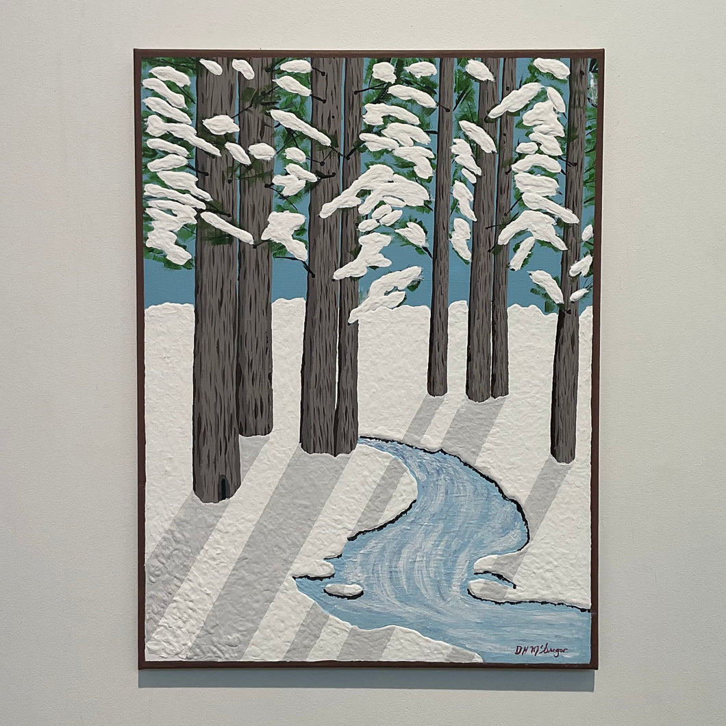 Fresh winter snow fall